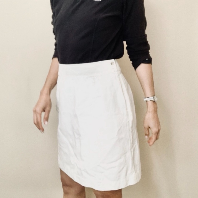 Talbots Brand New Linen 55 Linen Skirt Elegant White Womens Skirt